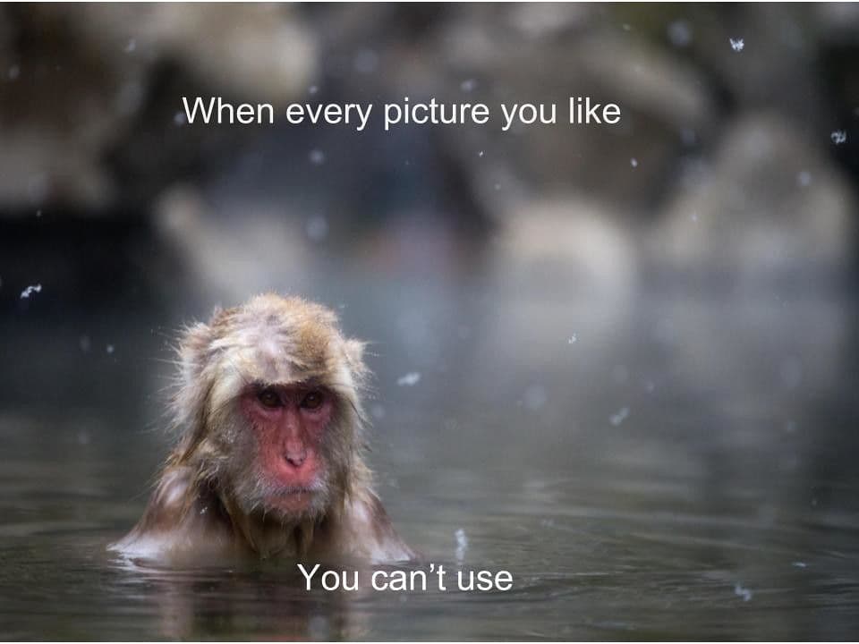 When pictures you like, you can't use
